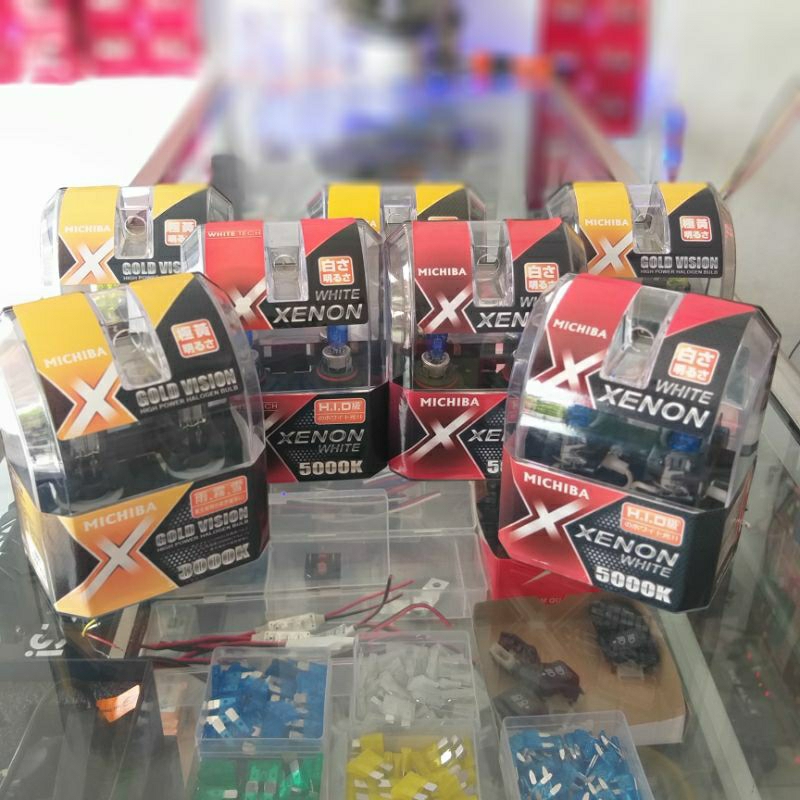 Michiba Xenon White H27 5000K 3000k Bohlam Lampu Mobil