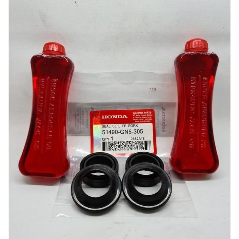 Paket Hemat Seal Shock+Oli Shock Depan+Seal Tutup Abu.Honda Grand,Supra Kharisma