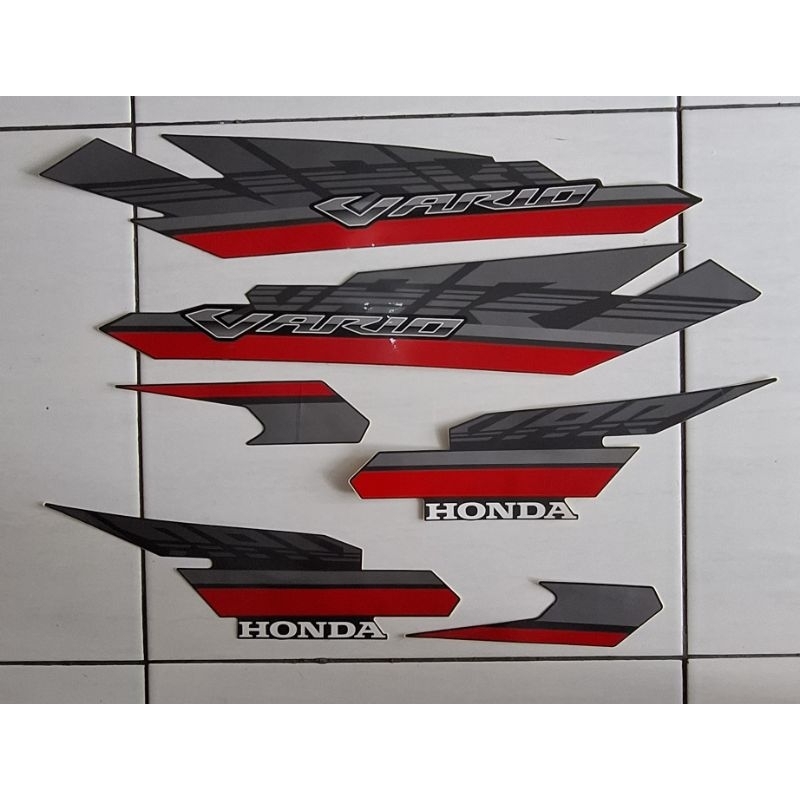 Sticker / Striping / Lis body motor Honda Vario 125 2017 Hitam (merah) ORIGINAL/ASLI