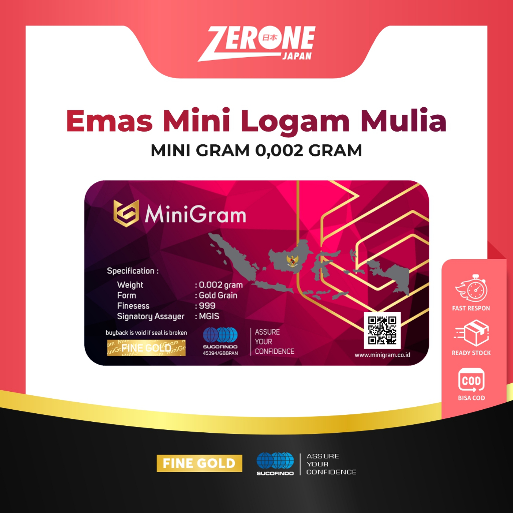 Mini Gold 0.002 Gram Logam Mulia Baby Gold Emas Mini Asli