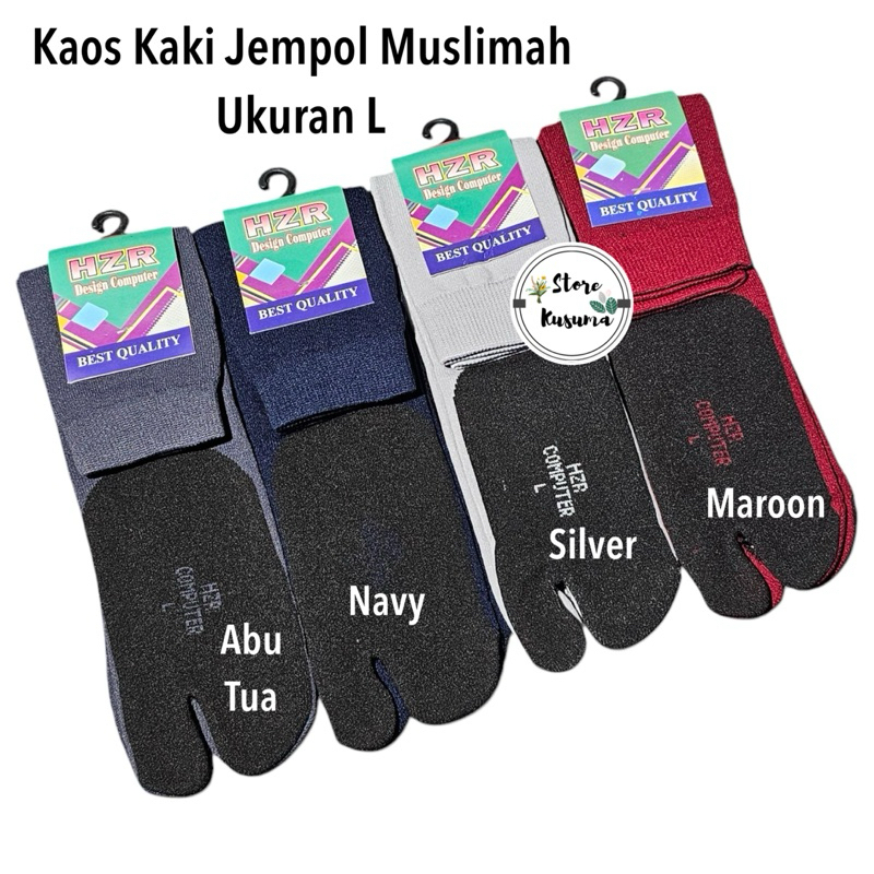 Kaos Kaki Jempol Muslimah ukuran L Panjang sampai bawah lutut