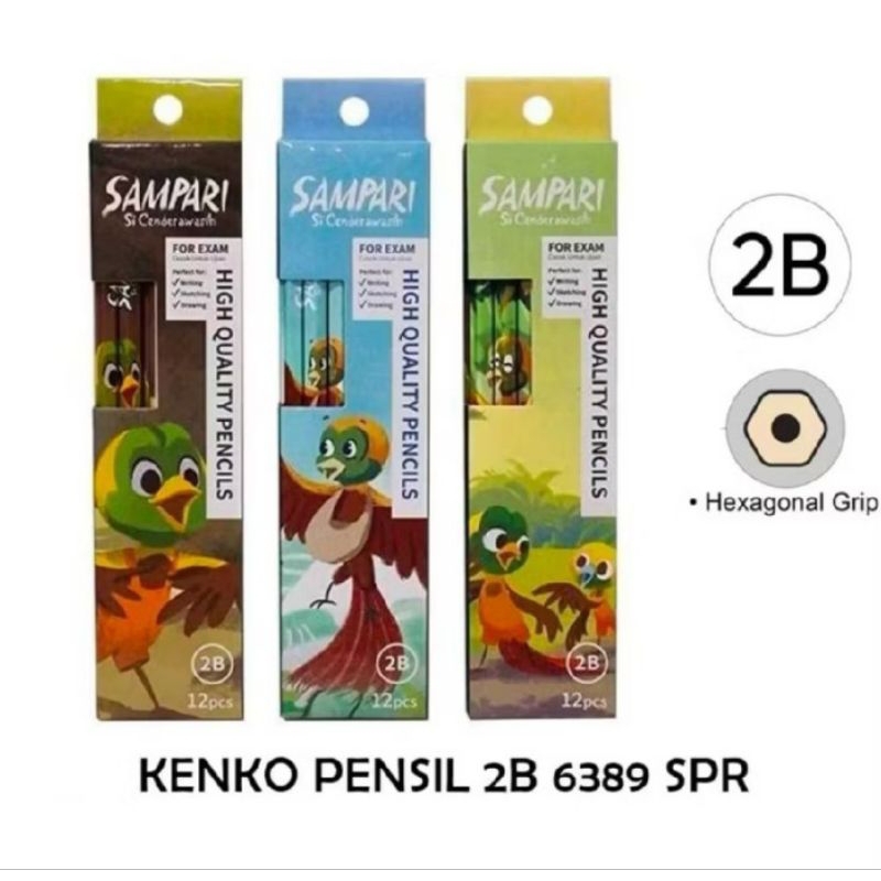 

KENKO SAMPARI PENCIL PENSIL 2B 6389 isi 12 pcs