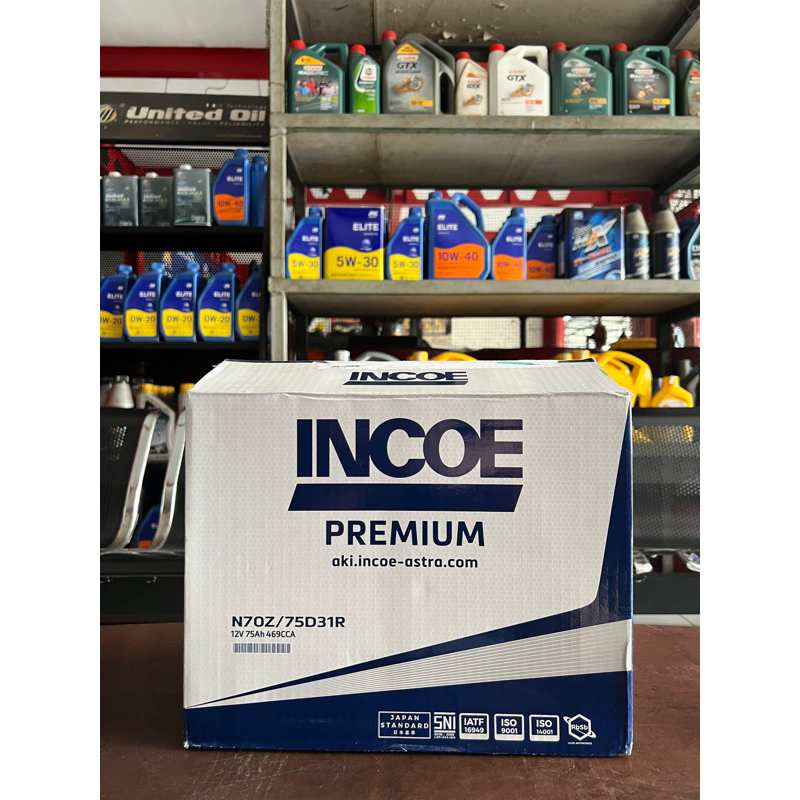 Accu Incoe Premium N70Z / Aki Basah Incoe Premium N70Z