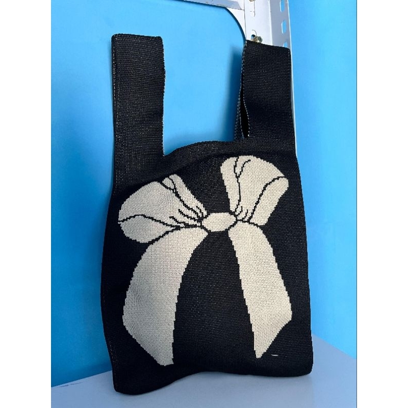 Tas Tote Wanita Bahan rajut Motif karakter Lucu unik kece Tote Bag Wanita Import