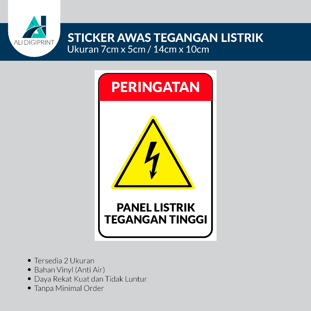 

Sticker Awas Tegangan Listrik / ticker Arus Listrik tinggi / sticker high voltage / stiker listrik / stiker tegangan tinggi / stiker panel listrik