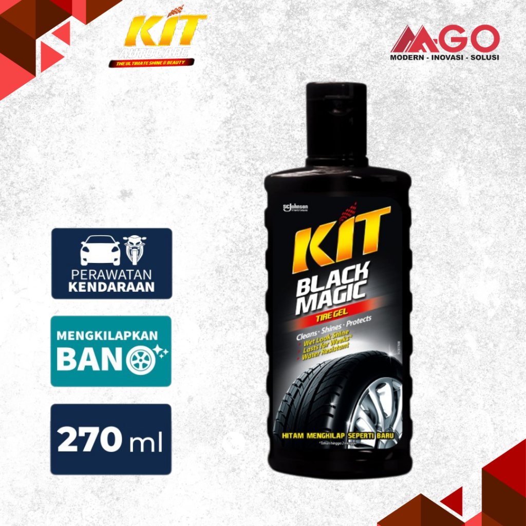 Kit Black Magic Tire Gel (270 ml/ 400 ml) / Cairan Semir Ban Mobil / Motor / Cairan Penghitam Ban