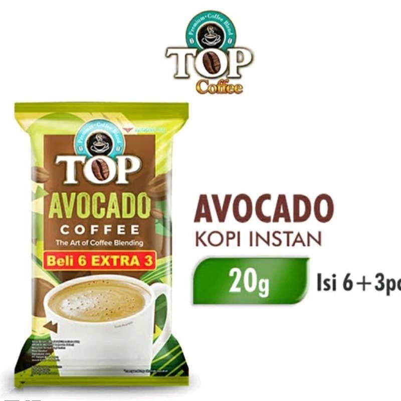 

Top Coffee Avocado kopi instan isi 9 Sachet