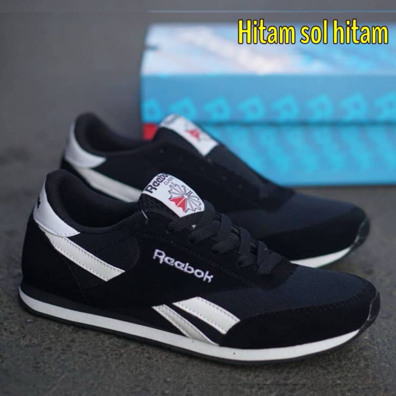 Murah Sepatu Sneakers Casual Reebok Classic Pria Cowok Casual