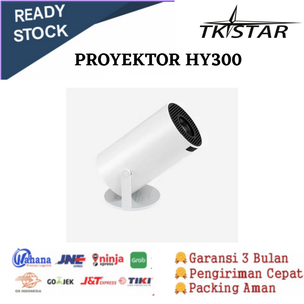 HY300 Proyektor Android 11.0 Bluetooth Proyektor 1/16GB Wifi 6 Portabel Mini LCD Proyektor Outdoor
