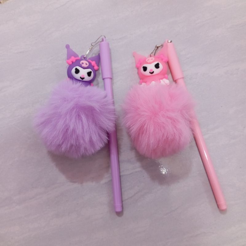 

Pena Kuromi Pulpen Kuromi Pena Pompom Pulpen Pompom Kuromi Pompom Bag Charm Kuromi