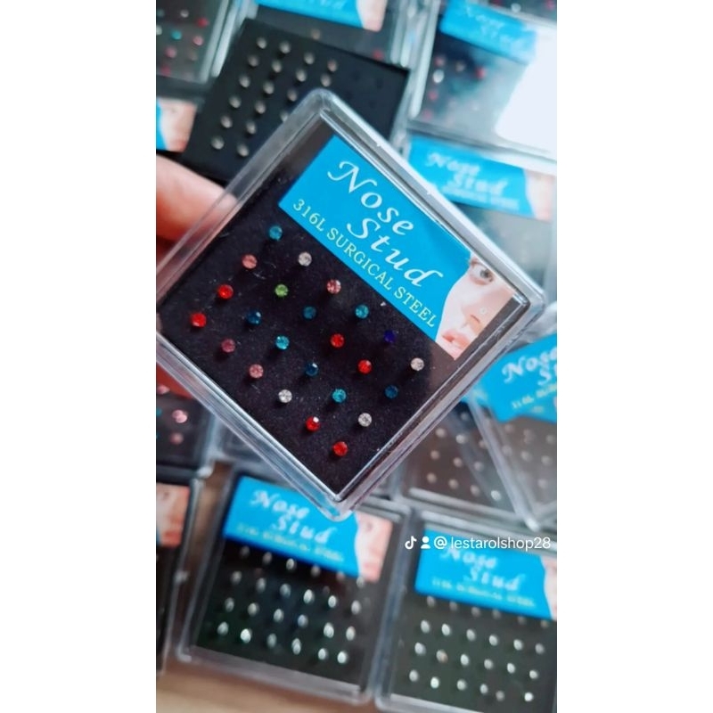 1 box isi 24 pcs anting hidung/tindik hidung/anting hidung india