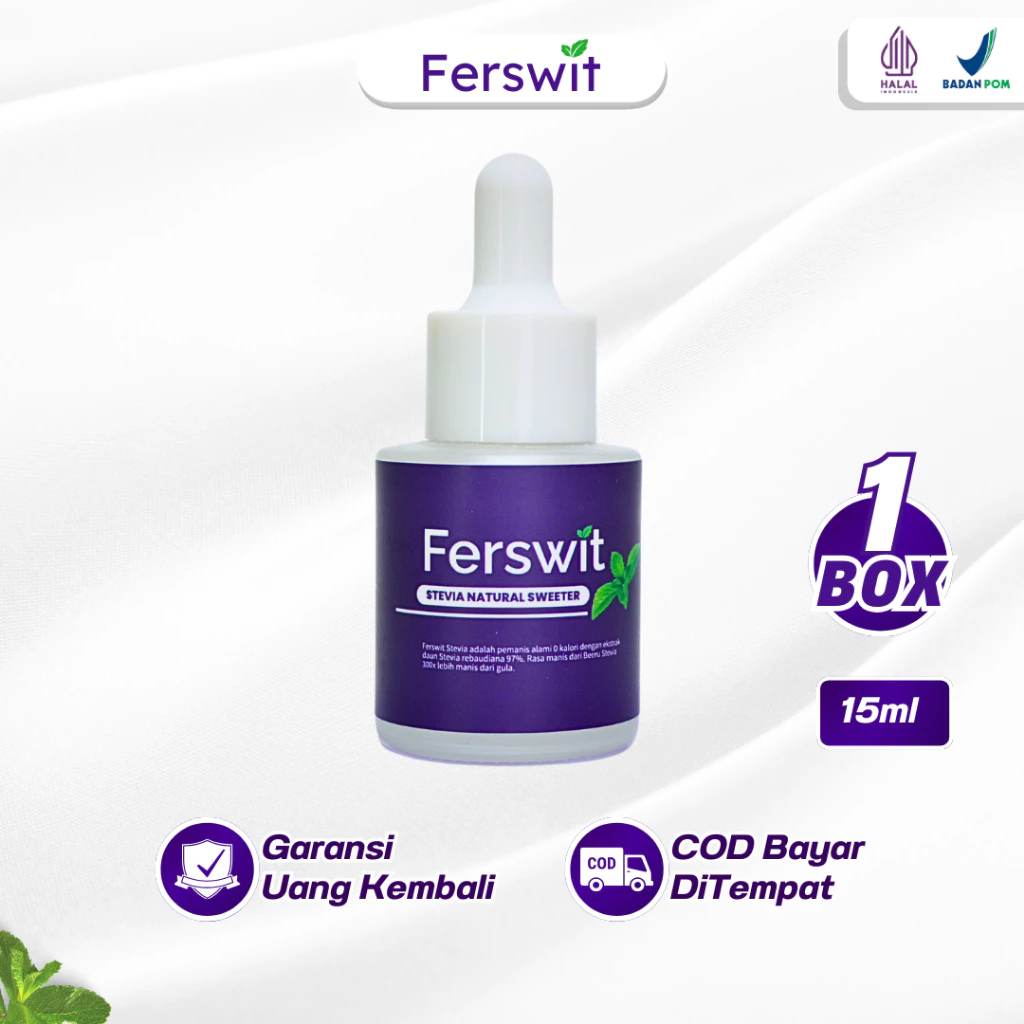 

Gula Stevia Nol Kalori - Ferswit Stevia Natural Sweetener - 15mL