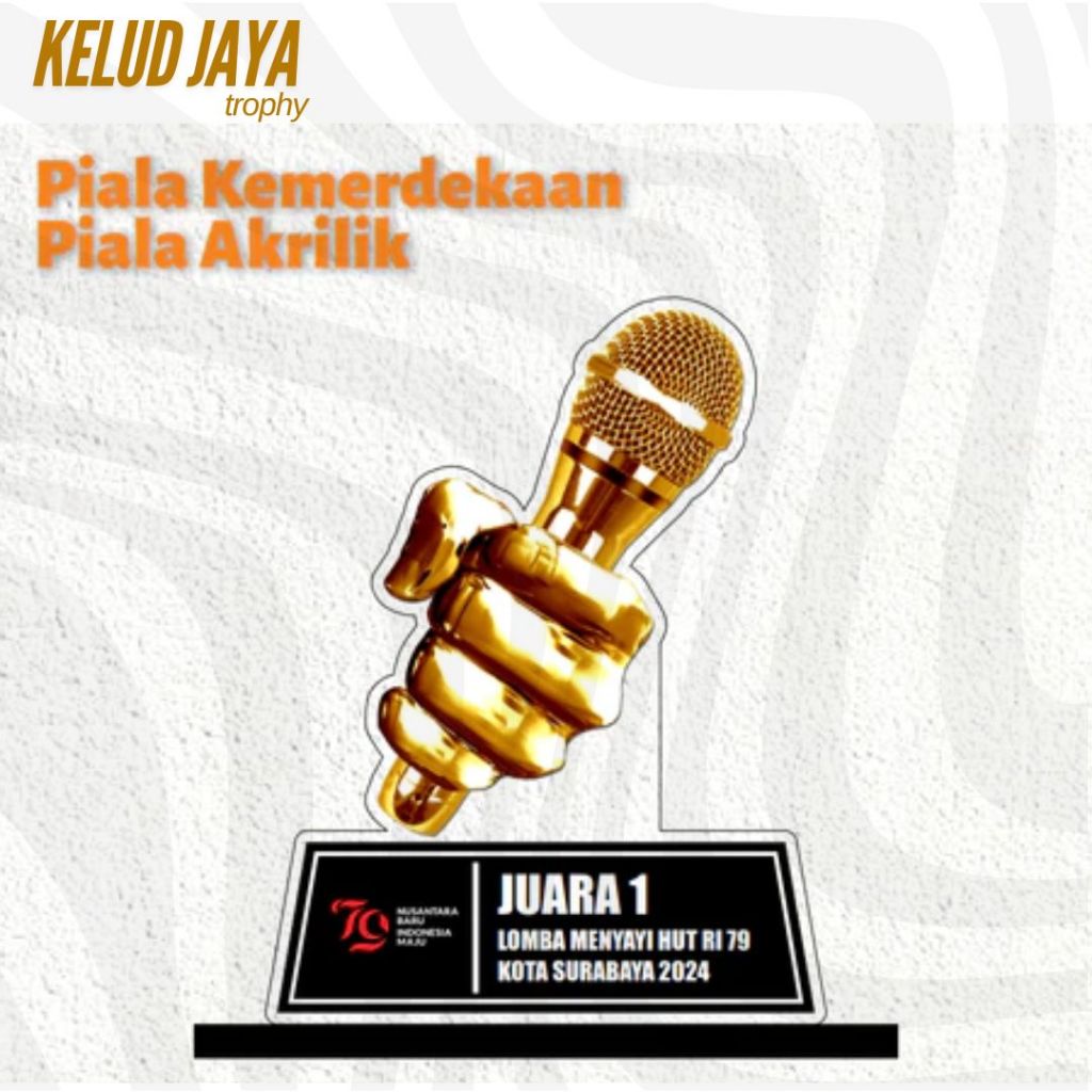 Piala Mic Piala Karaoke Piala Menyanyi Custom Akrilik Piala Lomba Nyanyi Akrilik Custom