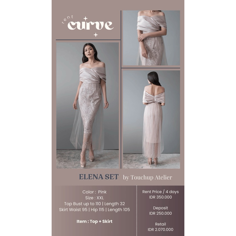 CURVE RENT SEWA DRESS - Elena Set Touchup Atelier