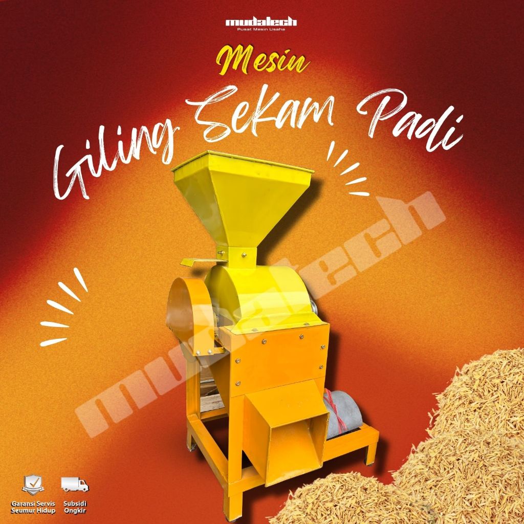Mesin Giling Sekam Alat Penggiling Sekam Penepung