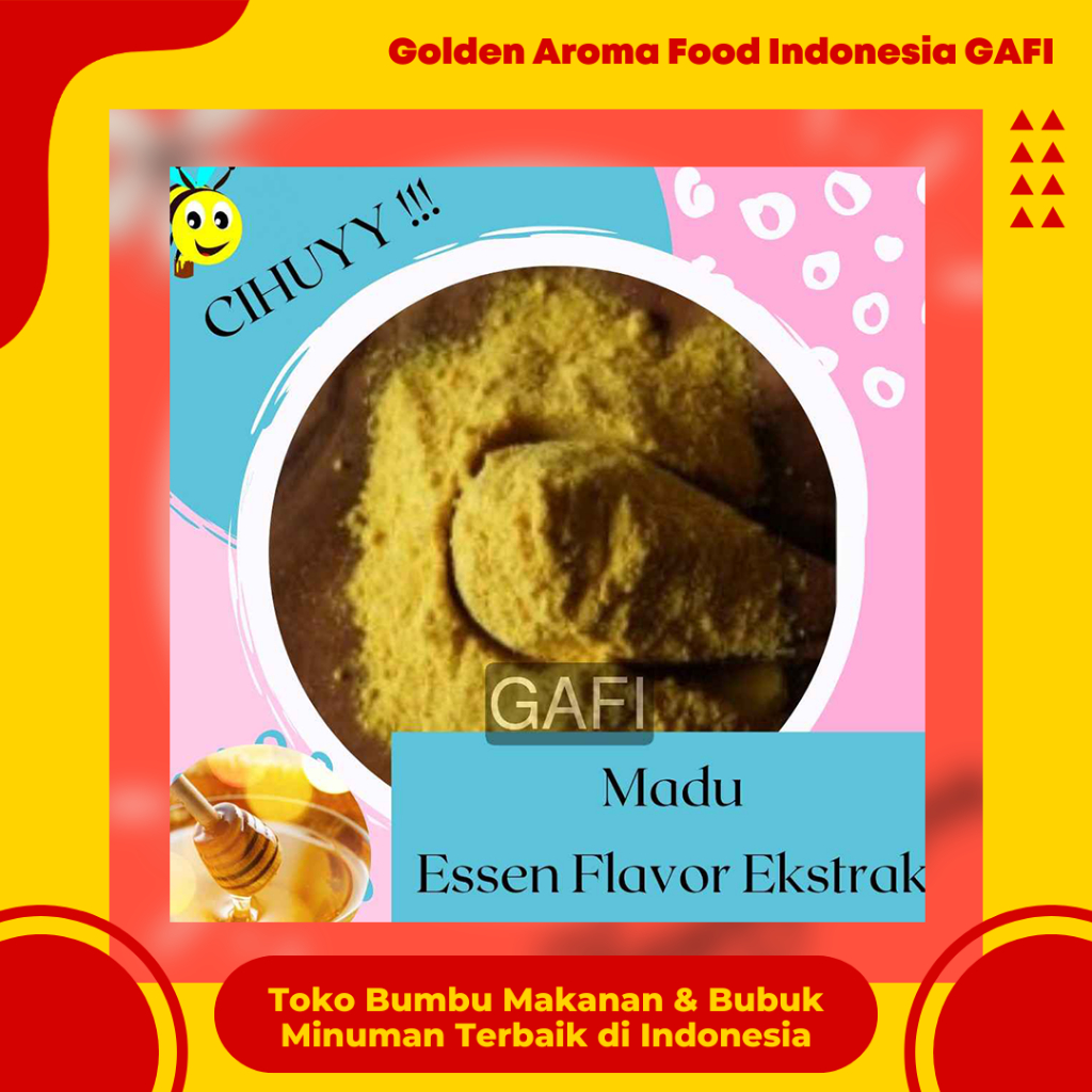 

GAFI Food Bubuk Madu Murni Pure Efe Essen Flavour Ekstrak 500 Gram Serbuk Honey Pure Plain Essence Flavor Extract Powder 1/2 Kg