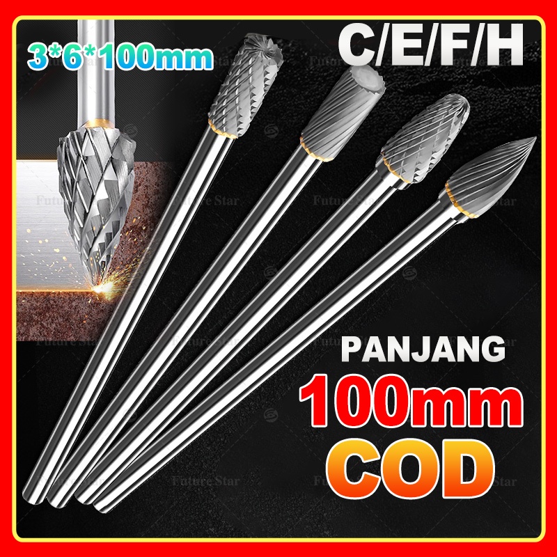 Mata Bor Tuner Cunner Panjang 100mm 10cm Porting Isi Lengkap Mini Grinder Set Long Cuner Porter Tung