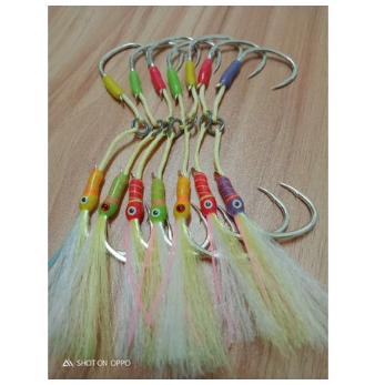 READY assist hook full GID 4/0 utk jig 250 gr - 400 gr double hook 1 pcs isi 2 mata kail