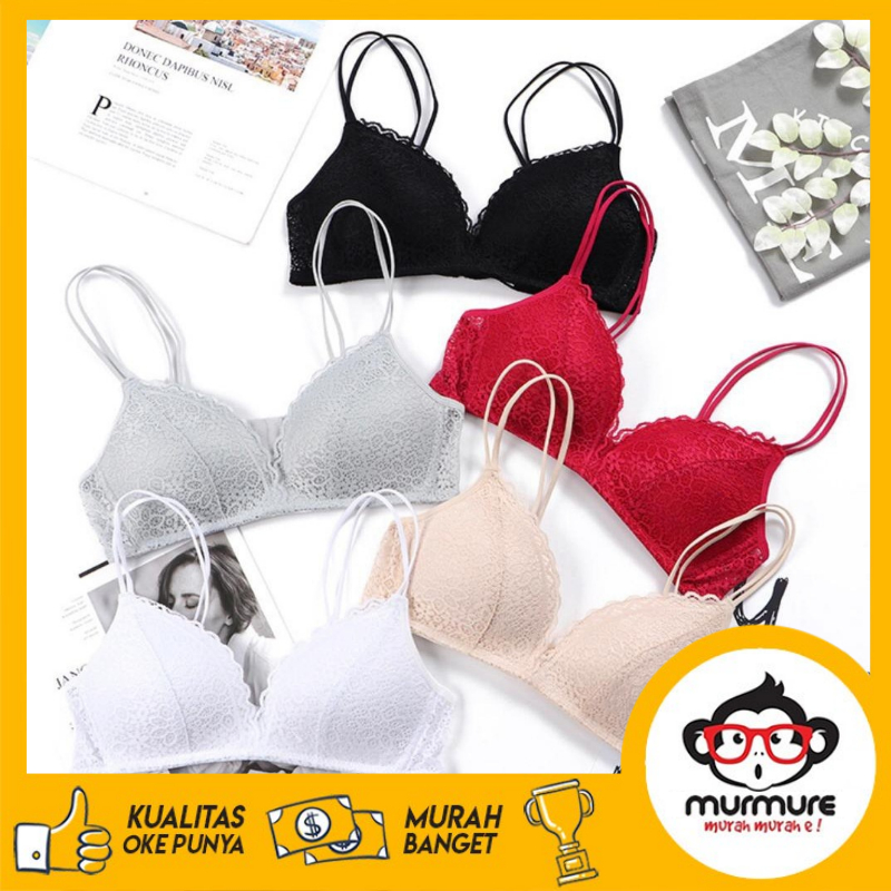 MURMURE I BRA BH PUSH-UP JEPANG SEXY ONE-PIECE TANPA KAWAT BAHAN WANITA MURAH