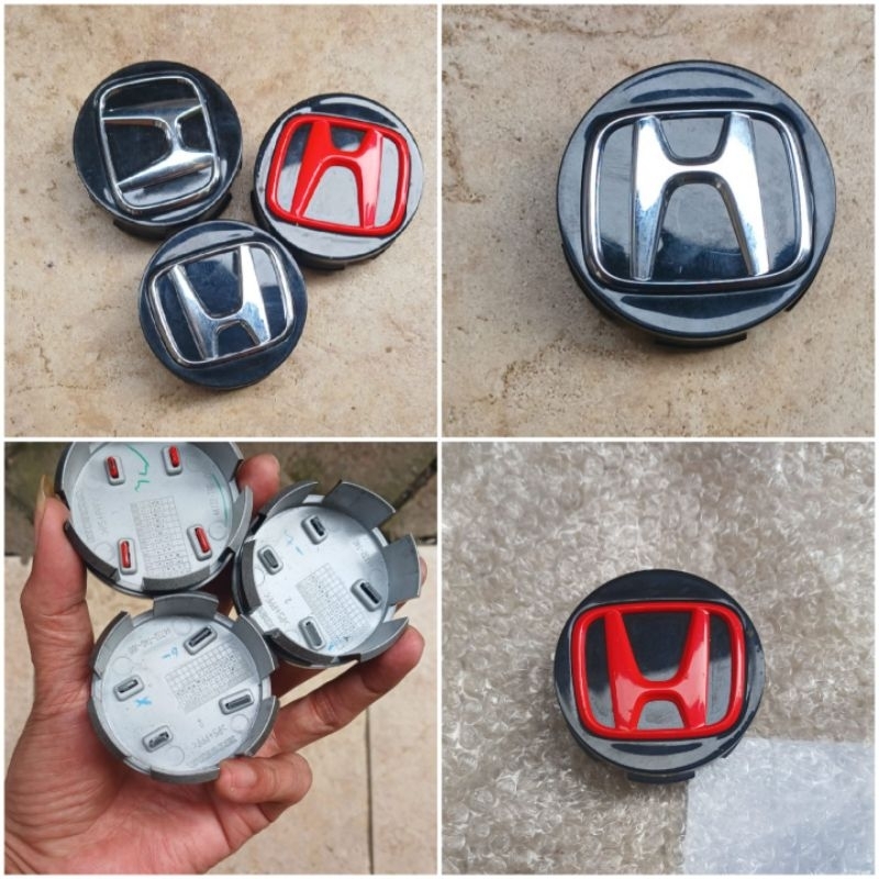 DOP RODA TUTUP VELG HONDA JAZZ RS MOBILLIO RS  BRIO RS DIAMETER 5,8 CM ORIGINAL