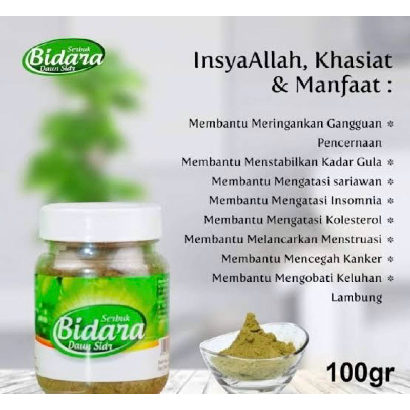 

Serbuk Bubuk Daun Bidara Arab Murni 100gr