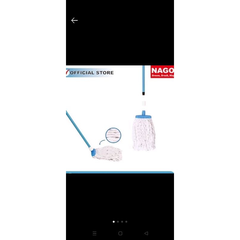 Kain Pel Lantai Nagoya Komplit Pel Nagoya Sumbu Kain Katun Lebar 12CM Mop Floor Pel Gagang Cafe Rest