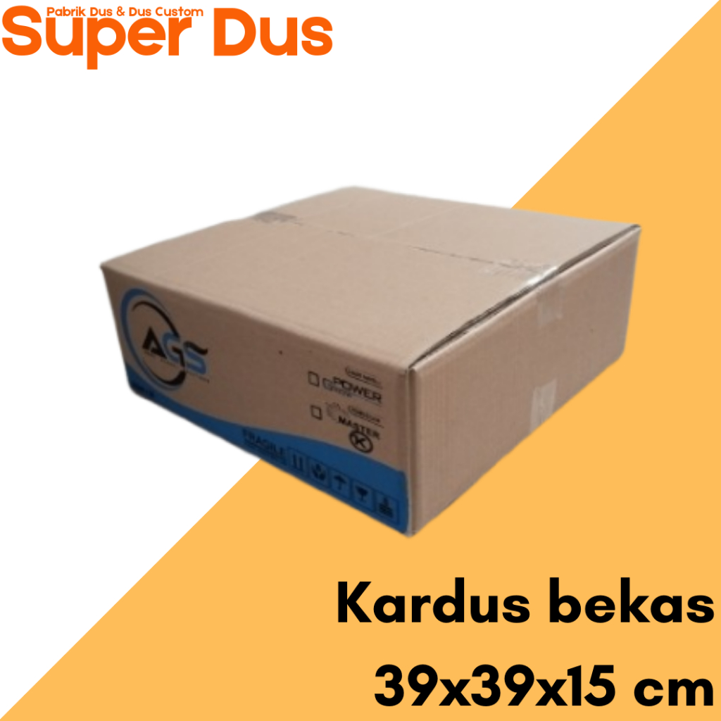 

Kardus Bekas/Uk. 39x39x15 cm/Karton Tebal/Double wall/Dua Lapis/Bekas seperti baru