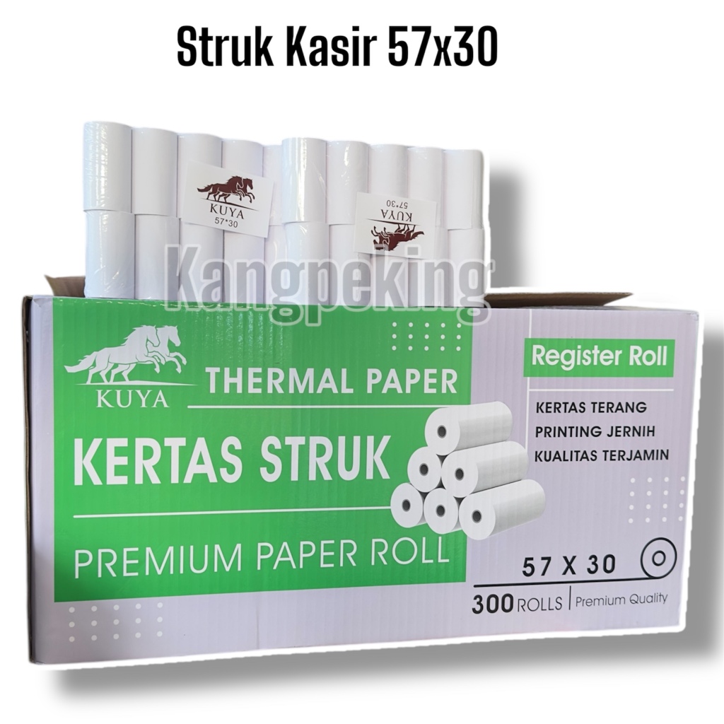 

KERTAS STRUK KASIR THERMAL 57x30 TERMAL EDC PRINTER MINI BLUETOOTH 57MM CORELESS MURAH