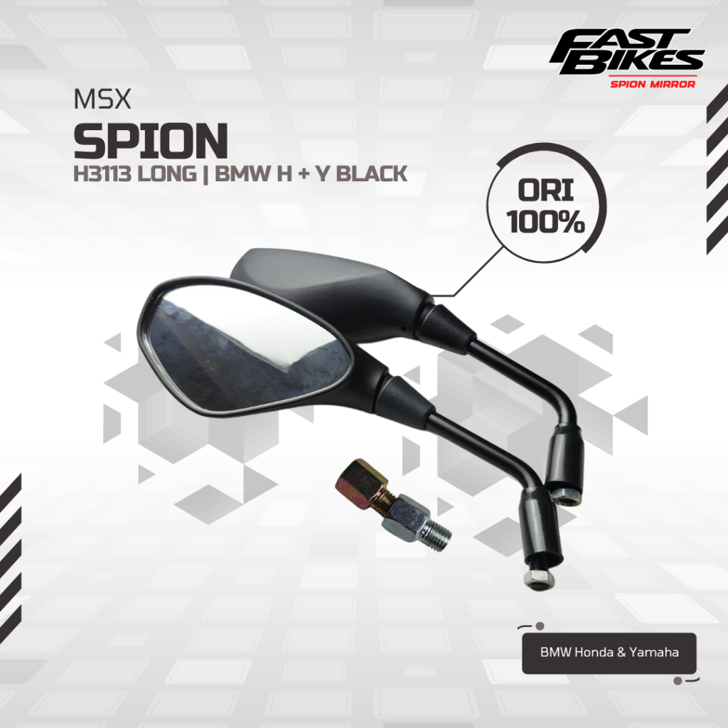 MSX Kaca Spion bmw Variasi Universal Mio Beat Vario Revo Tangkai Pendek dan Panjang