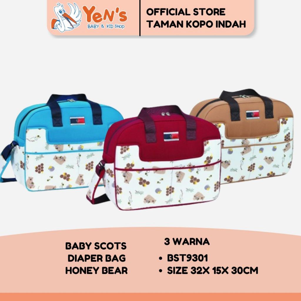 BABY SCOTS Diaper Bag Honey Bear Series - Tas Perlengkapan Babyi BST9301