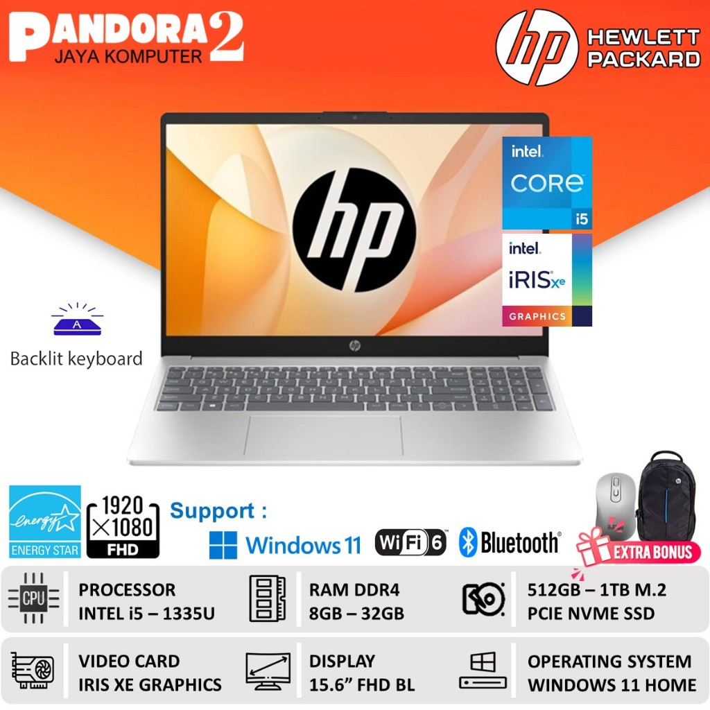Laptop Hp Core i5 RAM 32GB SSD 1TB 15 inch FHD IPS Windows 11 Home