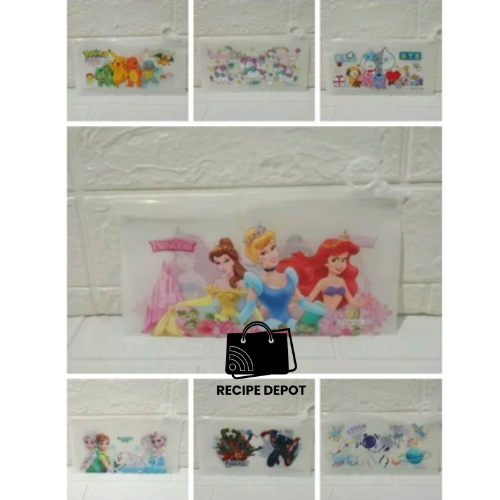 

Pouch Poch Tempat Wadah Pencil Make Up Map Folder Zipper Bag Karakter Kartun Frozen Aksesoris Anak Sekolah
