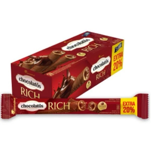 

Chocolatos RICH 2000 - Box (12pcs)- Wafer Roll