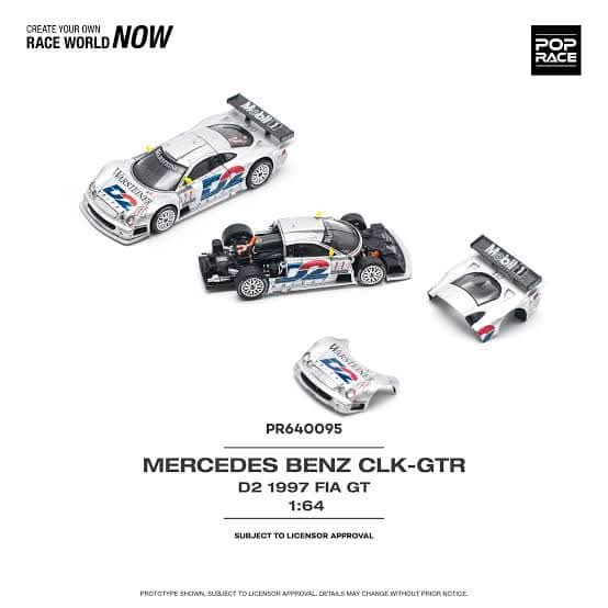 POP RACE PR640095 MERCEDES BENZ CLK-GTR D2 1997 FIA GT