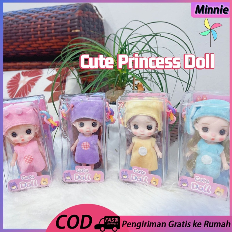 Gadis putri boneka mainan kotak boneka indah boneka liontin