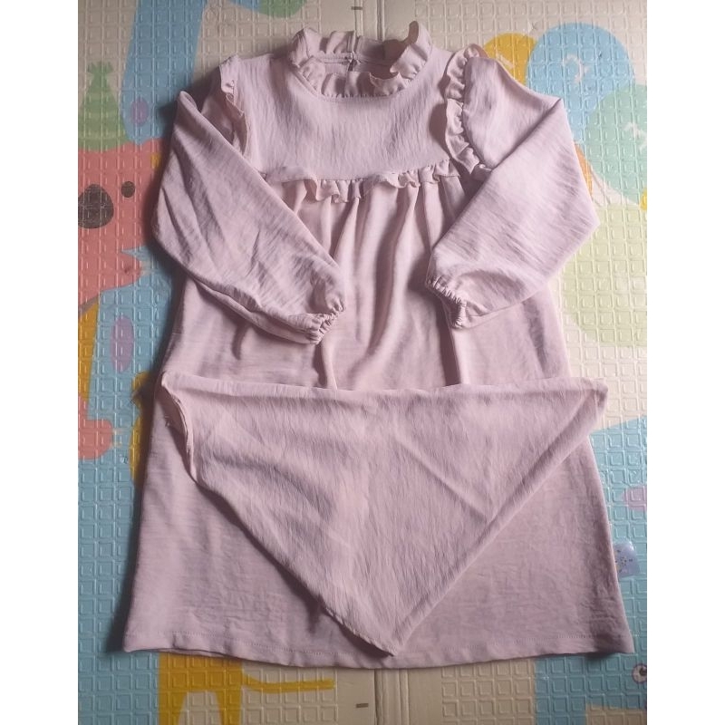 preloved gamis anak perempuan twin Tiger warna beige size s