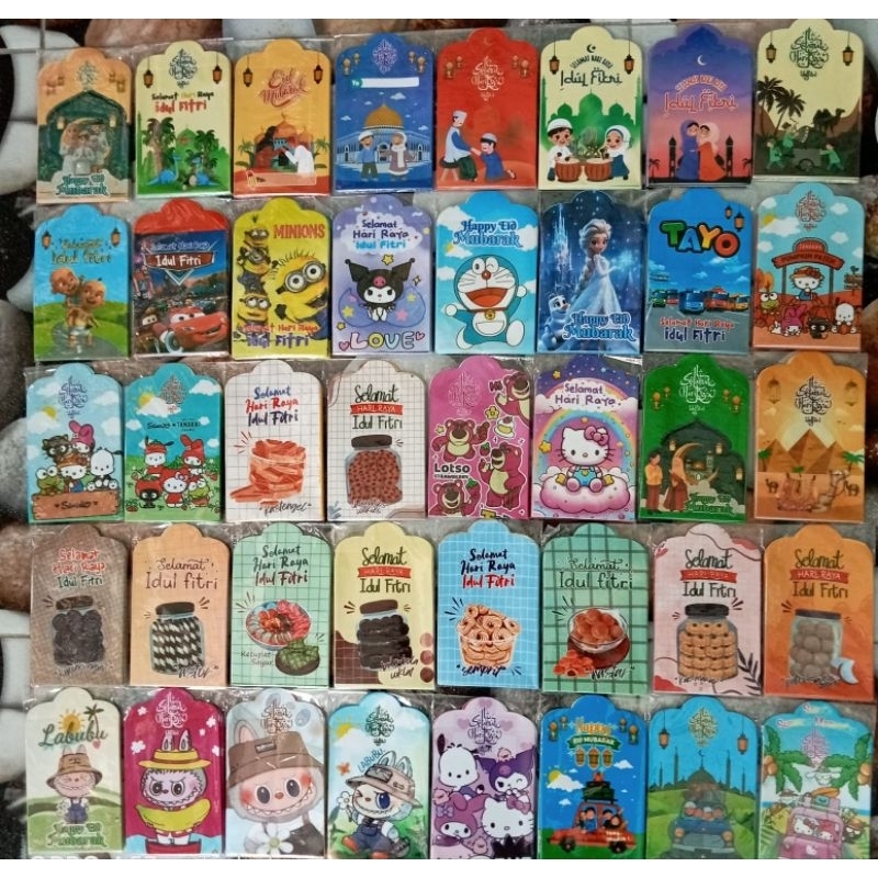 

Amplop Lebaran Tanggung isi 10 pcs /pack beda2 motif- motif campur