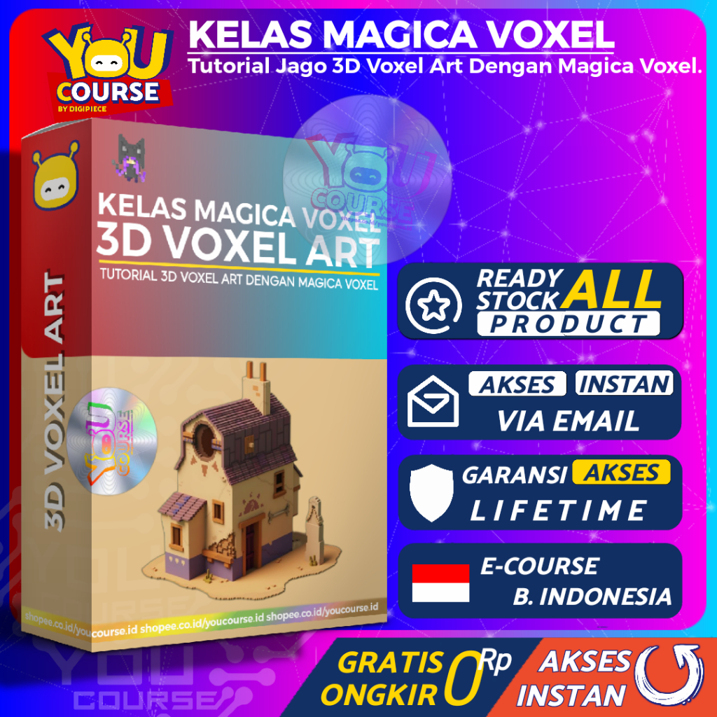 KELAS 3D VOXEL ART - Tutorial 3D Voxel Art dengan menggunakan MAGICAVOXEL