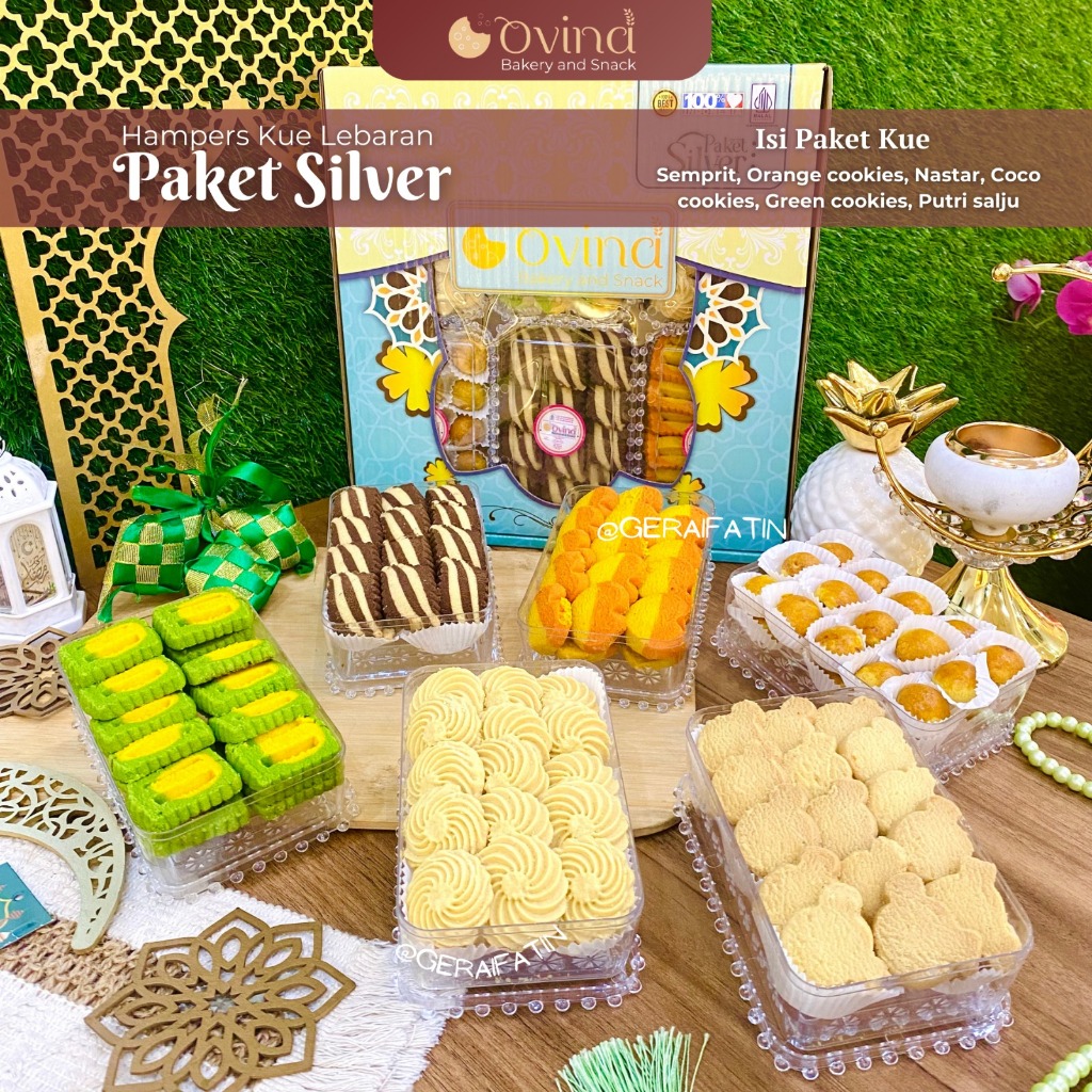 

SHABRINA_FASHION!! PARCEL KUE LEBARAN 2025 PAKET OVINA SILVER BEST SELLER