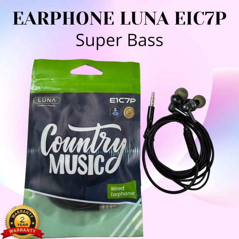 Earphones Gaming Luna E1C7P Suara Ngebass