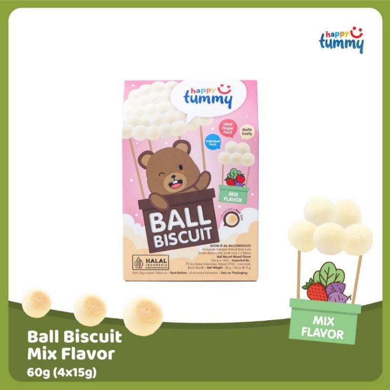 Happpy Tummy Ball Biscuit Mix Flavour - Snack Bayi MPASI
