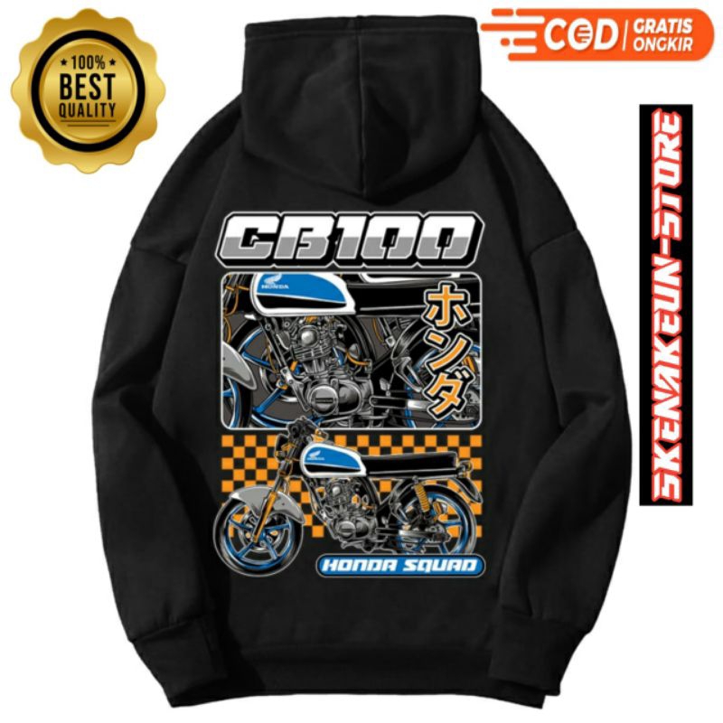 HOODIE HONDA CB 100 PRIA WANITA SWEATER JAKET CB 100 SWEATER HONDA CB TERBARU HOODIE JAKET HONDA CB 