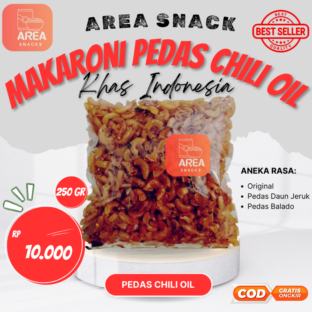 

CEMILAN MAKARONI PEDAS CHILI OIL 250 gram 250gr DAUN JERUK SUPER GURIH 250gram