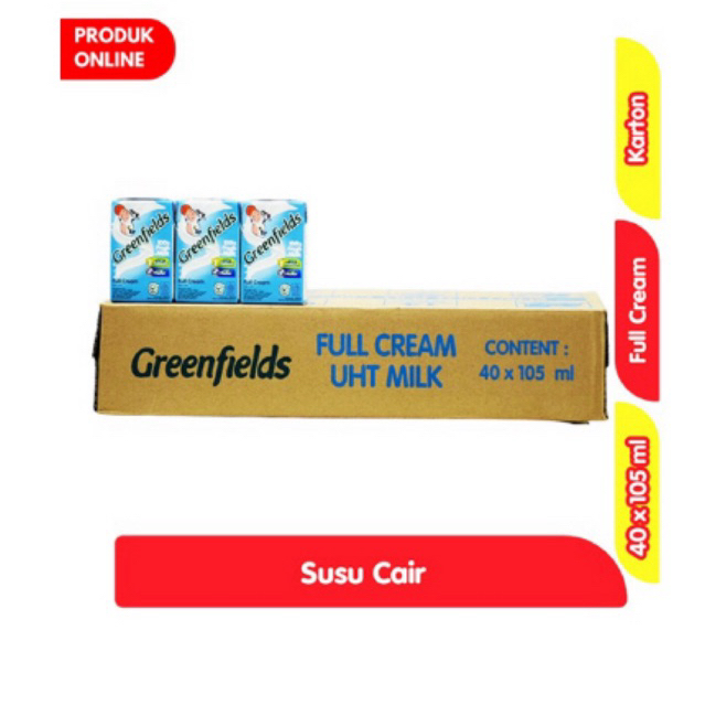 

Greenfields Susu UHT Full Cream 40 x 105 ml