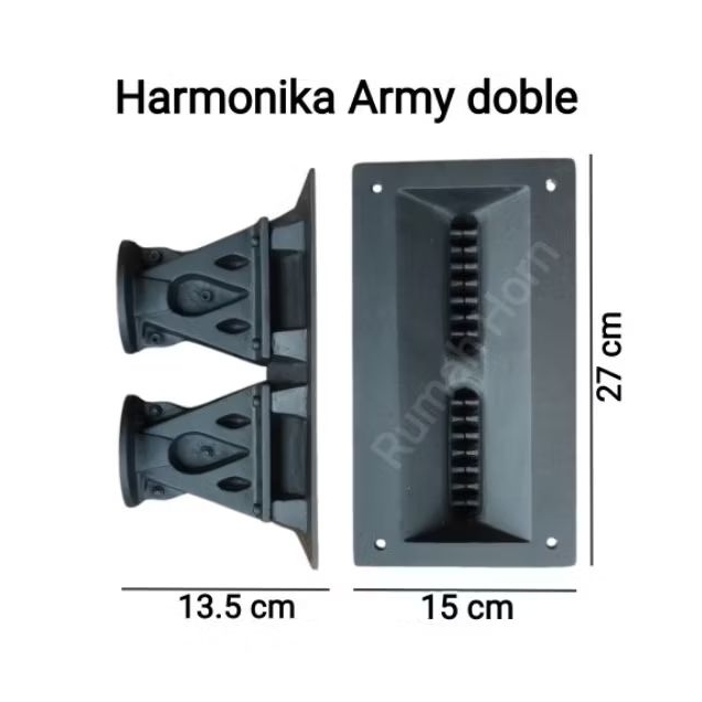 Horn tweeter harmonika Army doble 15x27 bahan cor diral aluminium