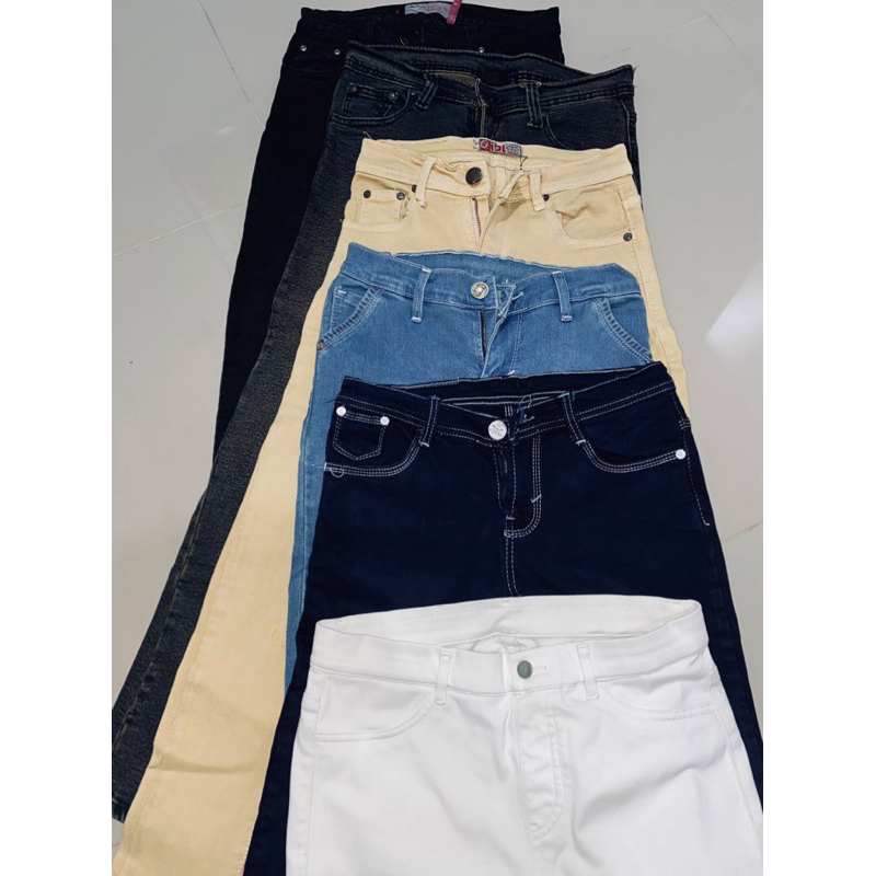 prel0ve celana jeans loose pants rok branded hnm (h&m) uniqlo, idl, dll white pants, blue jeans, bla