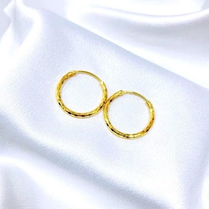 Anting Gipsy Wanita lapis emas Anti Karat anting dewasa anti karat