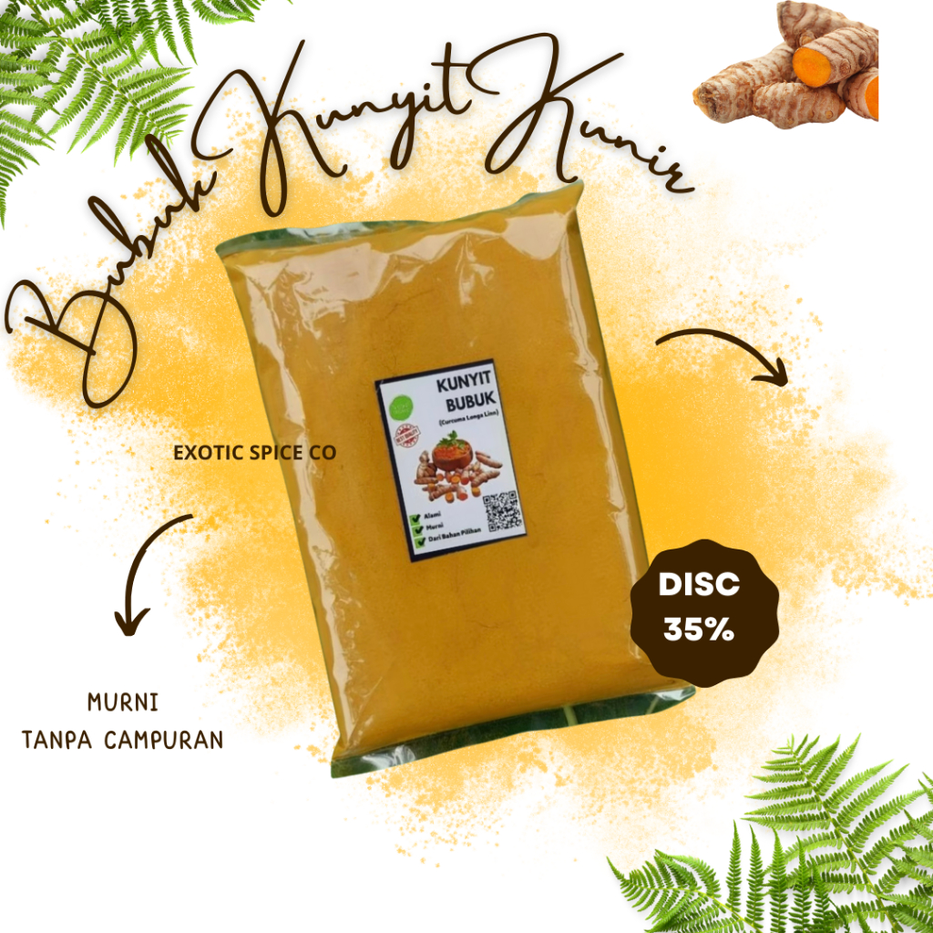 

Bubuk Serbuk Kunyit Kunir/ turmeric 1 Kg Murni Kuning