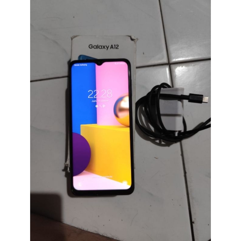 Samsung Galaxy A12 Layar Sentuh Handphone Handphone Second Bekas