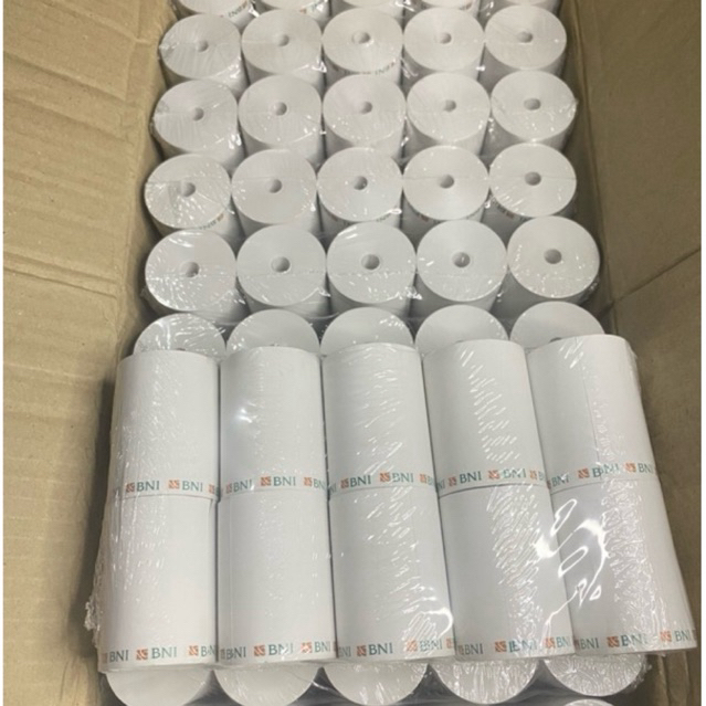 

Termurah 1 Dus kertas thermal BNI 57x40mm (isi 100 roll)